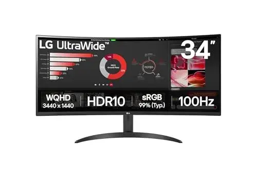 LG 34WR50QK-B 34″ WQHD Curvo