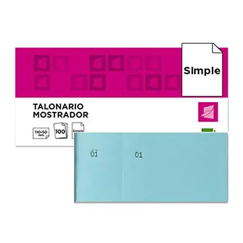 LiderPapel Bloco Rifas Numerado 50x110mm Azul