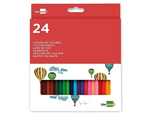 LiderPapel Lápis de Cor 24 unidades Mina resistente