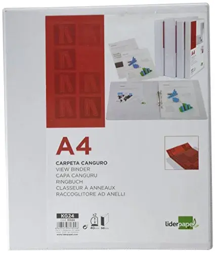 LiderPapel Pasta de Arquivo 2 Argolas 40mm Preto A4