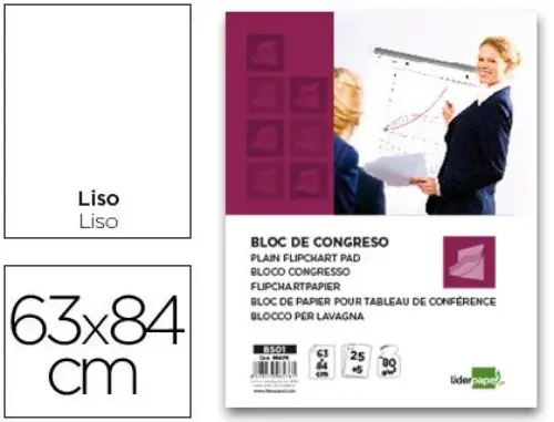 LiderPapel Bloco de Notas A4 100 folhas Quadriculado 2mm