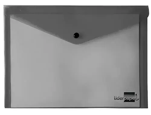LiderPapel Bolsa Envelope Plástico A5 Preto Boche