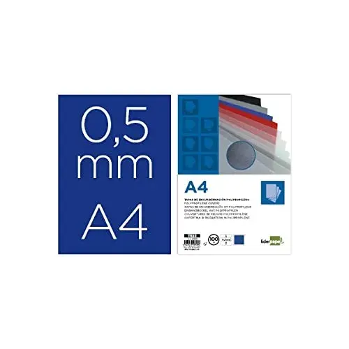 LiderPapel Capa Encadernação Polipropileno 0,5mm A4 100 un