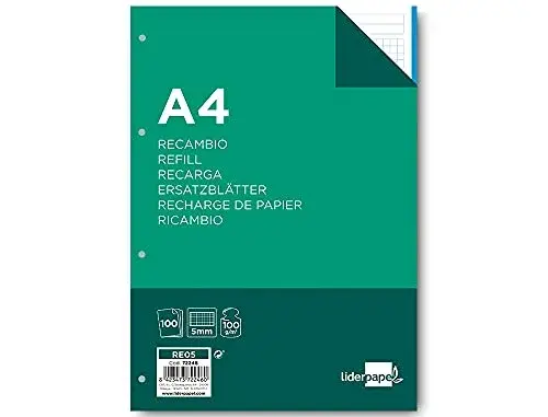 LiderPapel Papel A4 100g Quadriculado 100 folhas