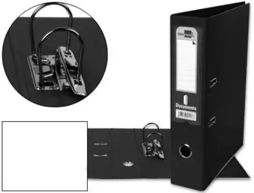 LiderPapel Pasta Arquivo Cartão PVC A4 75mm Preto