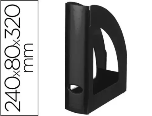 LiderPapel RV05 Plástico Preto Porta-Revistas