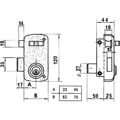 Lince Fechadura Sobreposta 5056A Branco Segurança