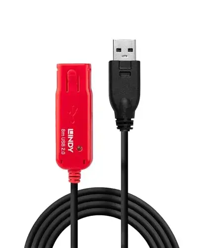 Lindy 42780 Extensão USB 2.0 8m USB A Macho/Fêmea