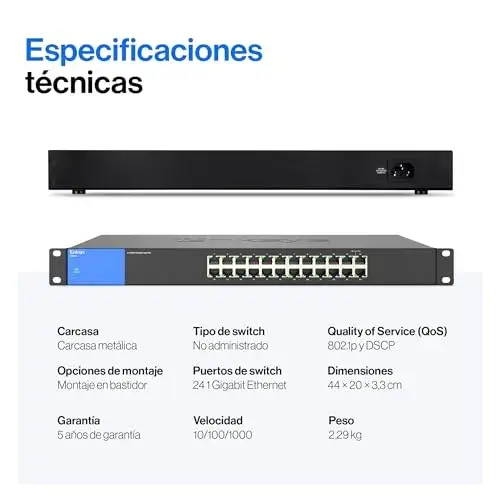 Linksys LGS124-EU Switch 1000 Mbps 24-portas