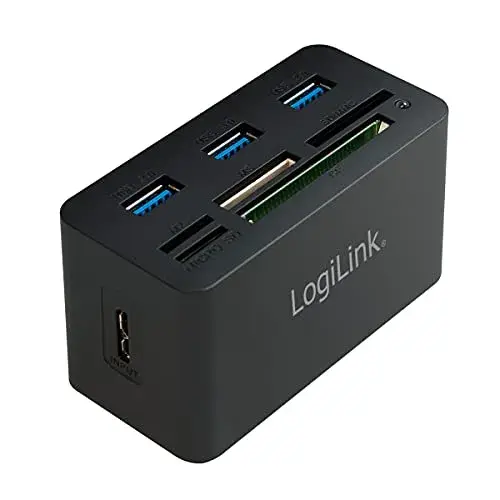 Logilink Hub 3 Portas USB 3.0 Leitor de Cartões