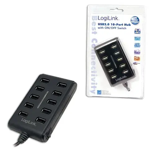 Logilink UA0125 Hub USB 2.0 10 Portas