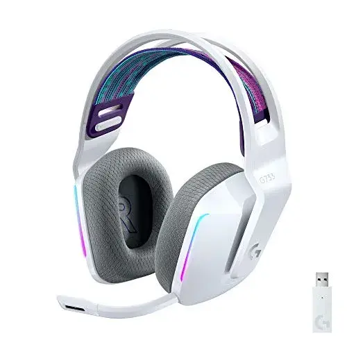 Logitech G733 Headset Gaming Wireless Lightsync RGB Branco