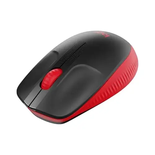 Logitech M190 Mouse Óptico 1000 DPI Sem Fio Vermelho