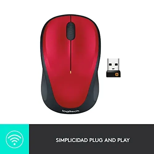 Logitech M235 Mouse Ambidestro RF Wireless Vermelho