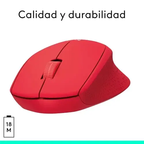 Logitech M330 Silent Plus Mouse Fosco Vermelho
