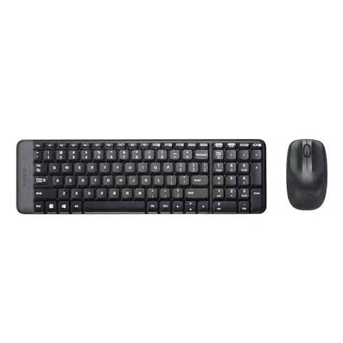 Logitech MK220 Teclado Sem Fios Preto com Rato Inclusa