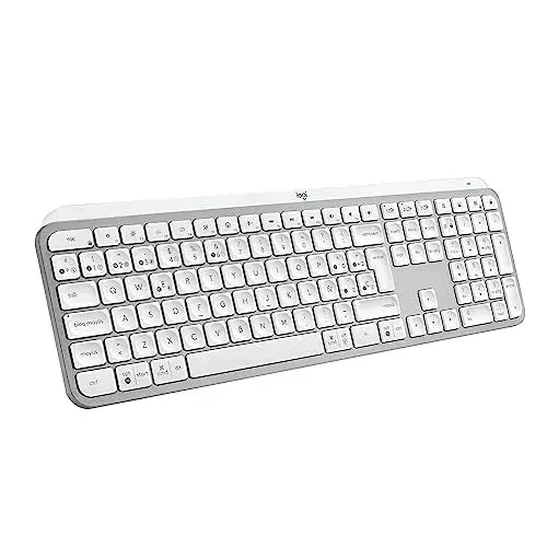 Logitech MX Keys S Teclado Sem Fios Bluetooth Cinza Claro Retroiluminação