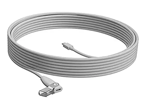 Logitech Rally Mic Pod Extension Cable 10 m Branco