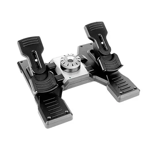 Logitech Saitek Pro Flight Rudder Pedals Compatíveis PC Controle Preciso Preto