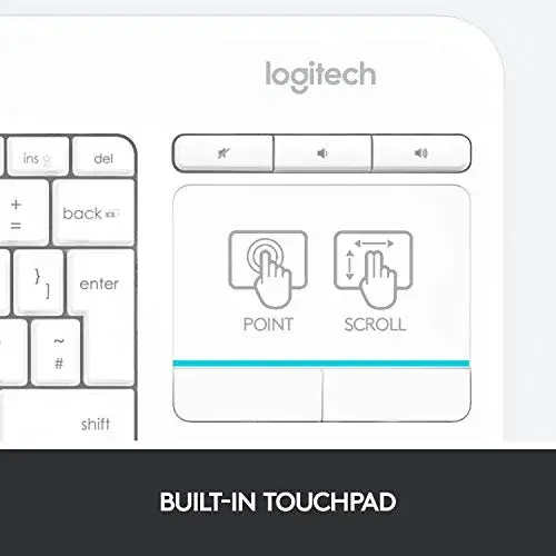Logitech K400 Plus Teclado Tátil Sem Fios TV Preto Com Controle