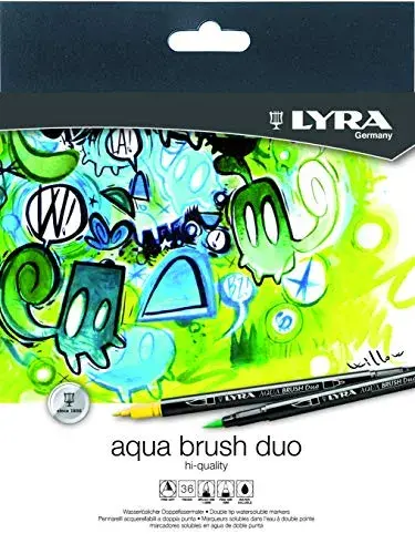 Lyra Marcadores Pincel Aqua Brush Duo 36 cores