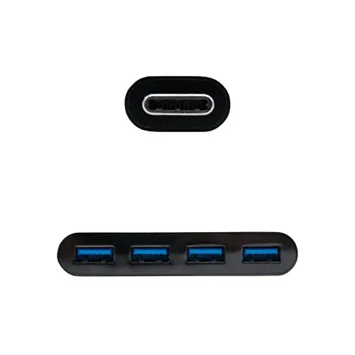 Nanocable Adaptador USB-C a 4x USB 3.0 10cm USB-C/M-USB 3.0