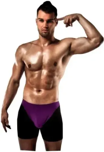 Passion Boxer Erotic Lilás Preto S/M