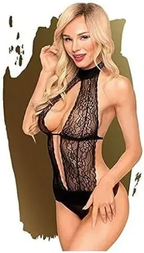 Penthouse Perfect Lover Teddy High-Neck Preto S/M