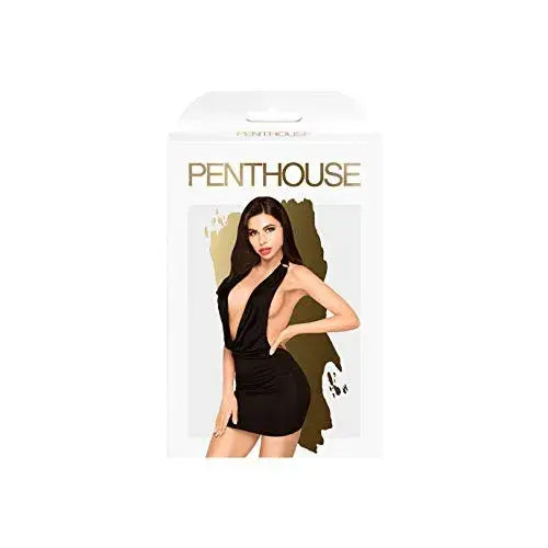Penthouse Vestido Heart Rob Preto S/M Decote Profundo