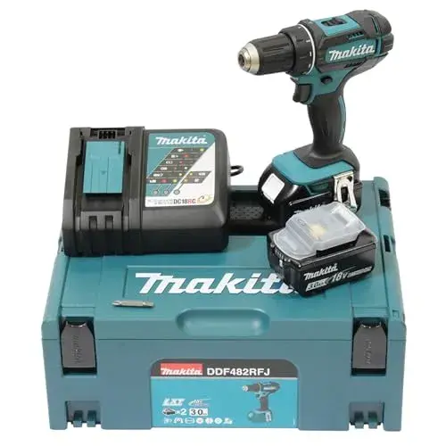 Makita DDF482RFJ 18V 2x Velocidade Bateria Não Atributos