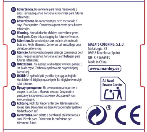 Manley Caixa de Lápis de Cera Vermelho Escarlate 12 un