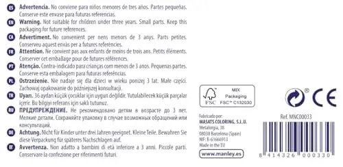 Manley Lápis de Cera Coloridos 6 cm 10 unidades