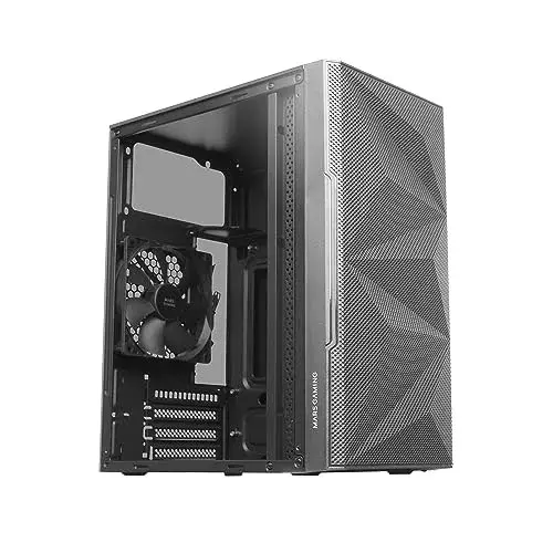 Mars Gaming MC-1500 Mini Tower PC Preto Vidro Temperado Ventilador Silencioso 120mm