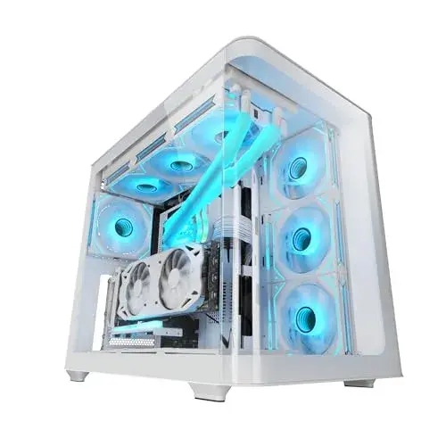 Mars Gaming MC-FUSION ATX Branco Vidro Temperado Curvo