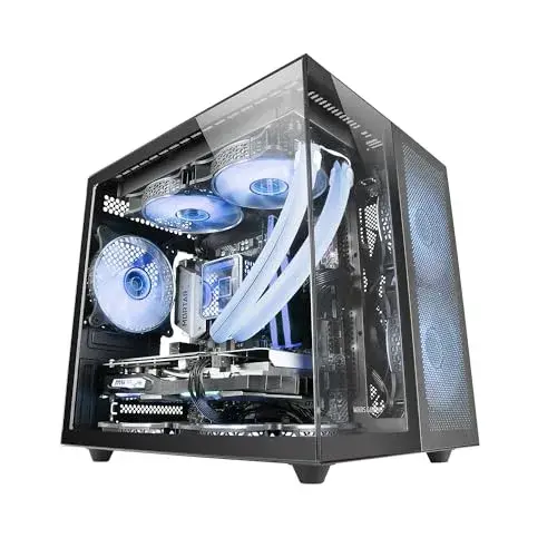 Mars Gaming MC-NOVAM Mini Tower Caixa de PC Preto Vidro Temperado