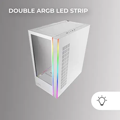 Mars Gaming MC-ULTRA XXL PC Branco ARGB vidro temperado e refrigeração avançada