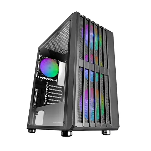Mars Gaming MC-VAULT Caixa ATX Midi Tower Preta com 4 Ventoinhas ARGB