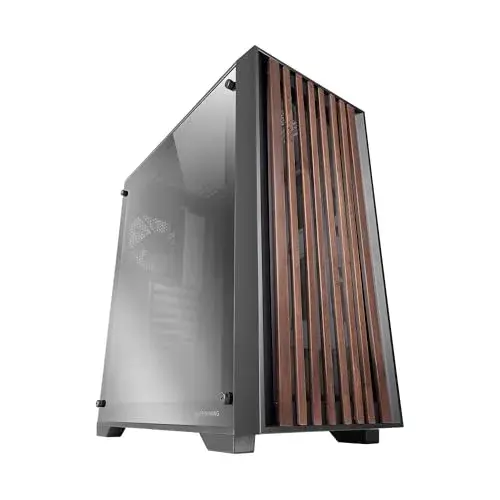 Mars Gaming MC-WOOD Caixa ATX Midi Tower Madeira Preto Ventilação Reforçada