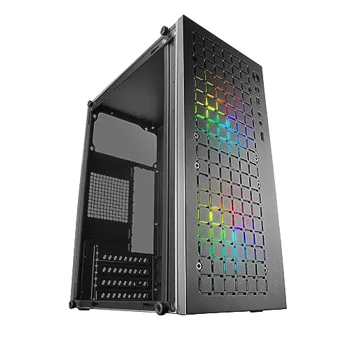 Mars Gaming MCCORE Mini Tower PC Preto com Janela UVFRGB
