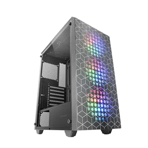 Mars Gaming MCMAG Caixa Midi Tower ATX Preto vidro temperado 3 ventoinhas RGB USB 3.0