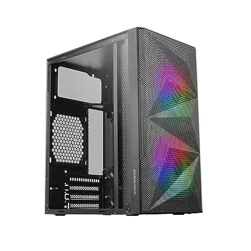 Mars Gaming MCME Caixa Micro-ATX com Vidro Temperado Preto