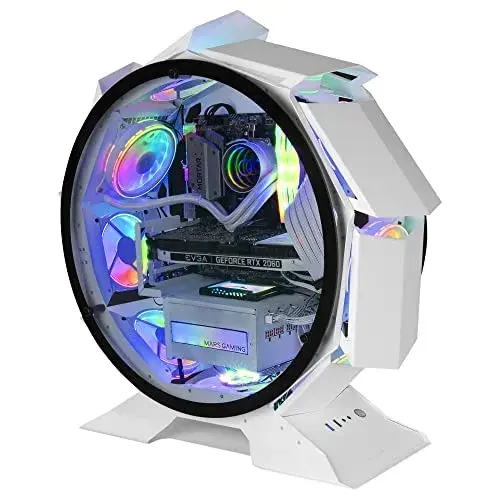Mars Gaming MCORB Caixa de PC Micro-ATX Branco Vidro Temperado USB 3.0