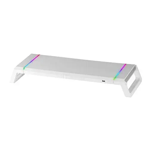 Mars Gaming MGSONEW Suporte para Monitor Ajustável RGB Branco