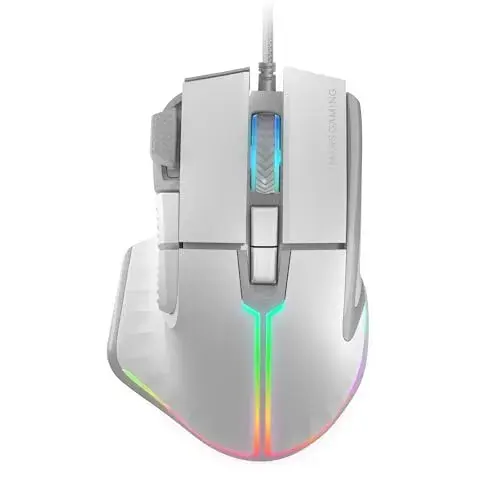 Mars Gaming MM-XT 12800 DPI Multiplataforma Branco RGB