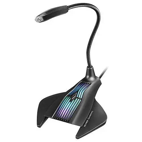 Mars Gaming MMIC Microfone de mesa USB com iluminação RGB