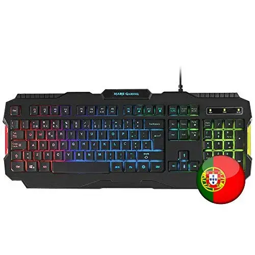 Mars Gaming MRK0 Teclado Mecânico RGB com fio Preto