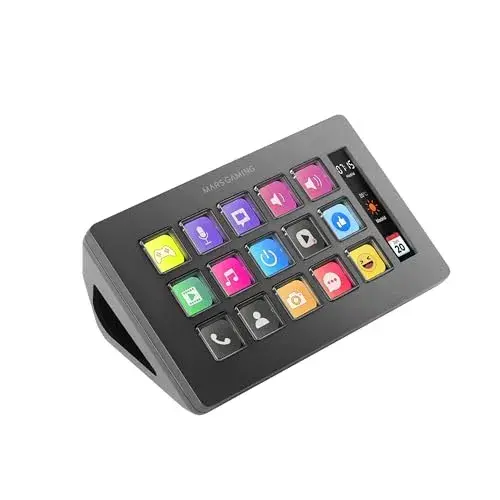 Mars Gaming MSD-One Stream Deck Slim 15 Teclas LCD Personalizáveis Preto