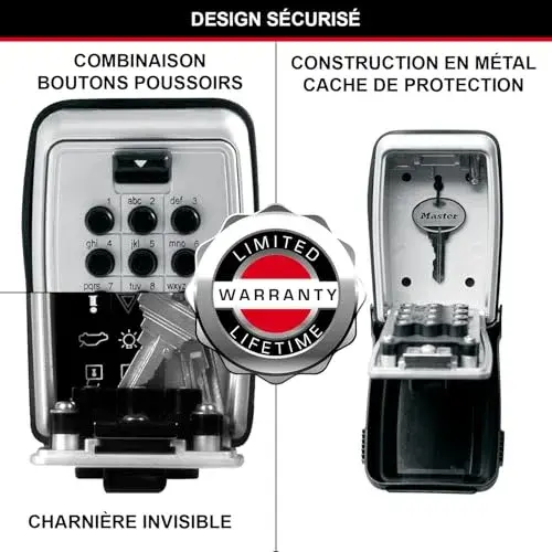 Master Lock Cofre para chaves com capacidade para várias chaves e cartões