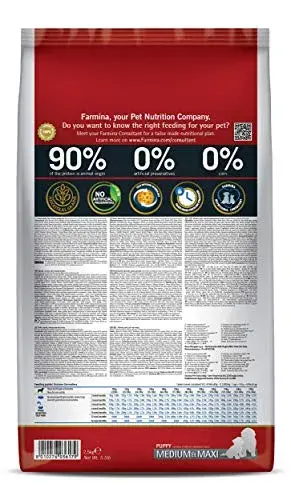 Farmina N&D Ancestral Grain Puppy Medium/maxi Frango & Romã 2,5Kg