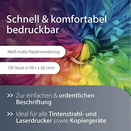 MediaRange Etiquetas Adesivas Permanentes 99,1×38,1mm Brancas 700 un